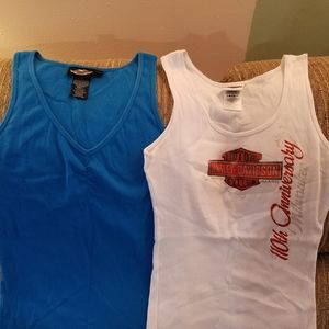 Lot of 2 Harley-Davidson tank tops, size L